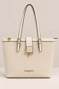 Bolso Shopper · Beige Hebilla