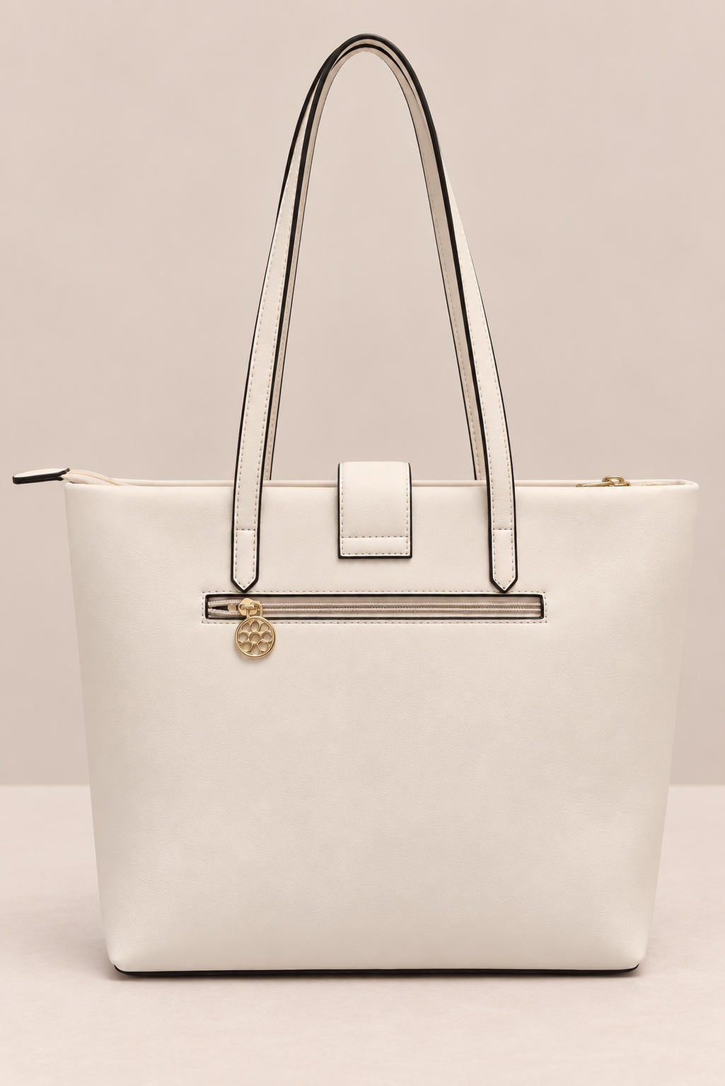 Bolso Shopper · Beige Hebilla