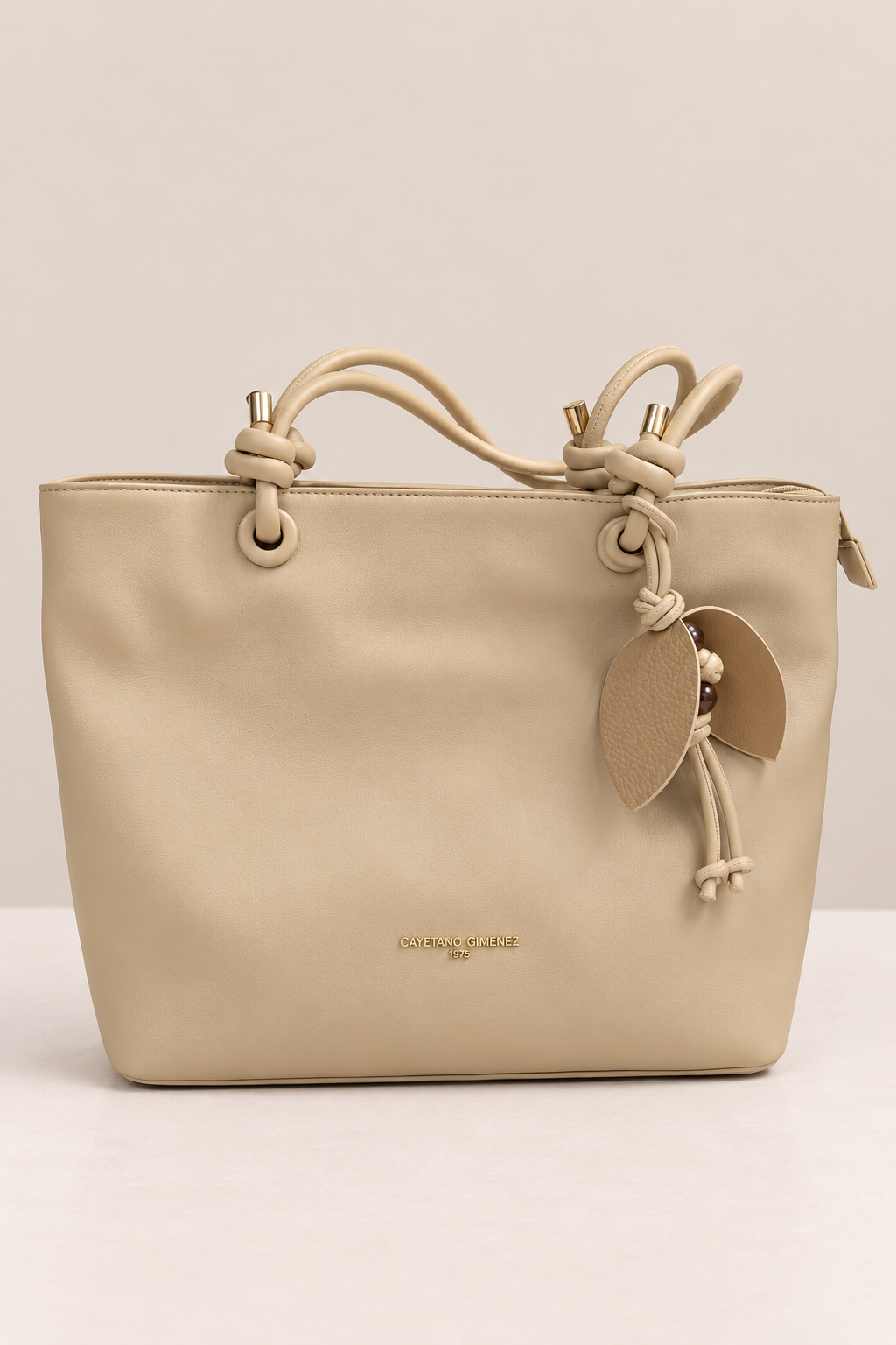 Bolso Tote · Beige Oscuro