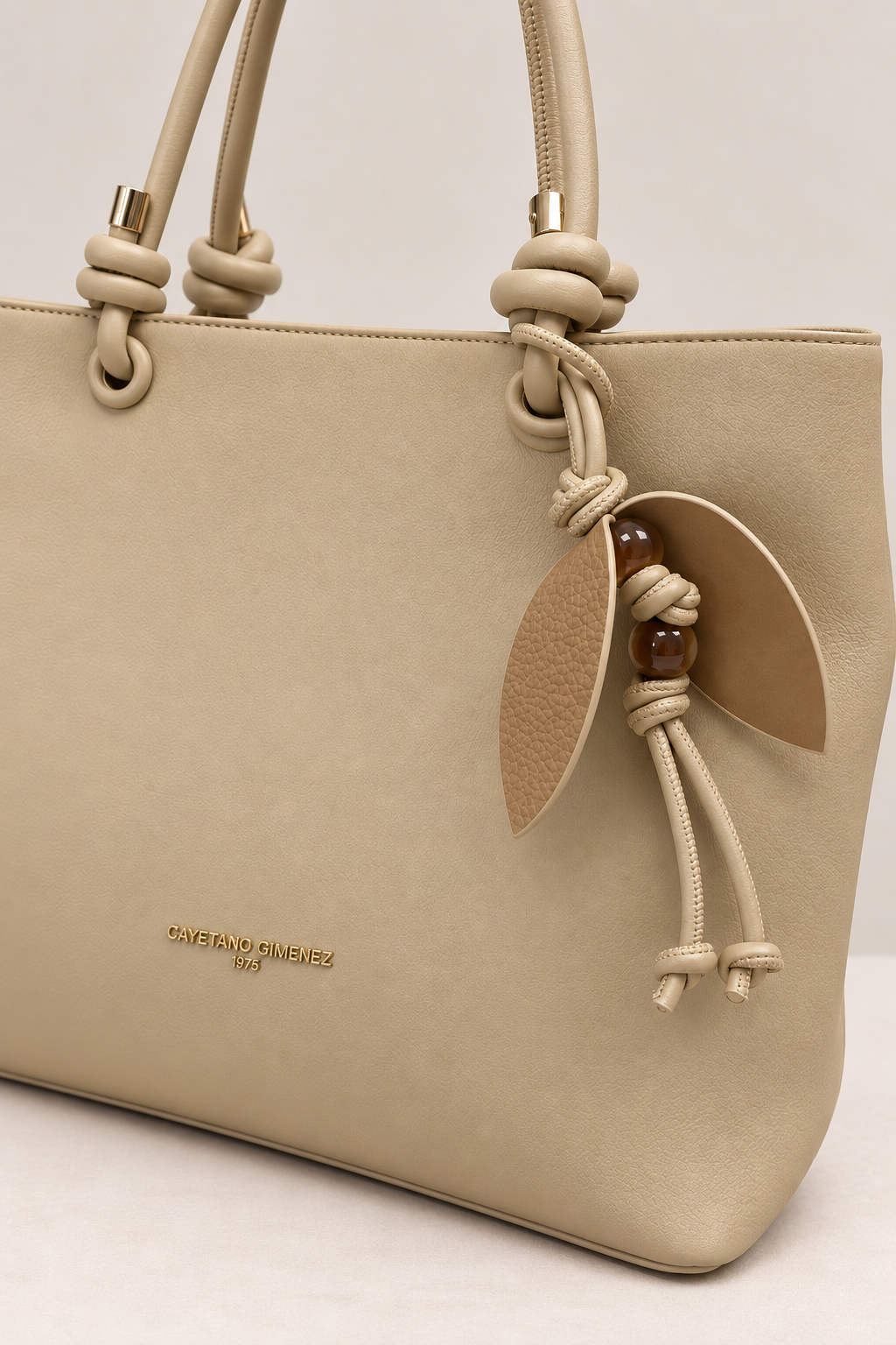 Bolso Tote · Beige Oscuro