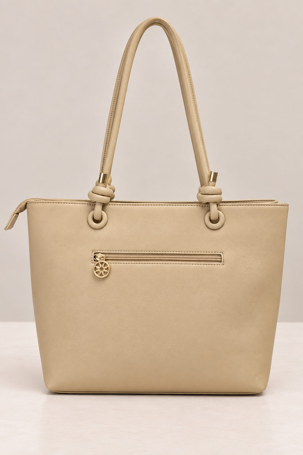 Bolso Tote · Beige Oscuro
