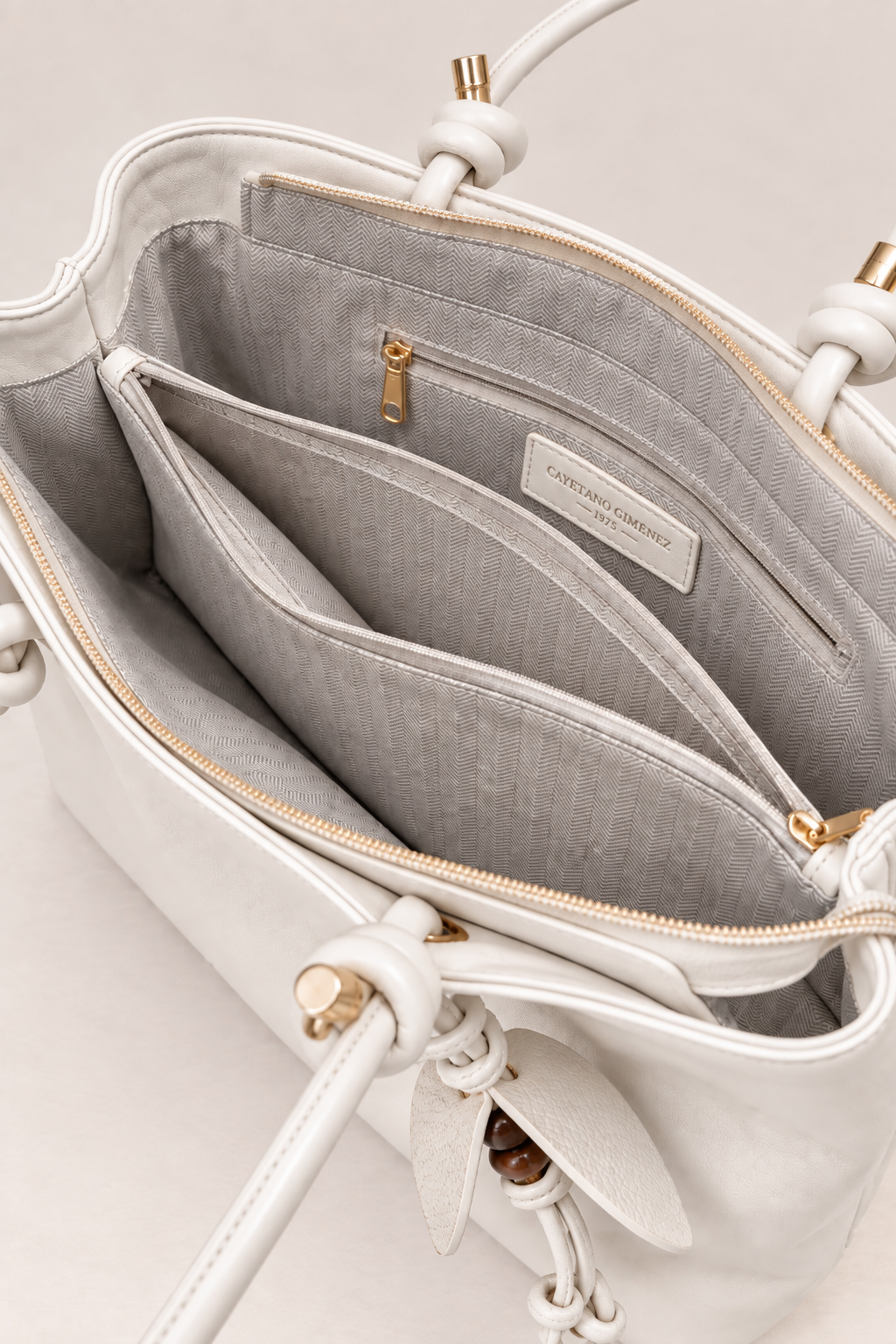 Bolso Tote · Beige Claro